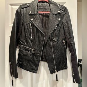 Black leather jacket